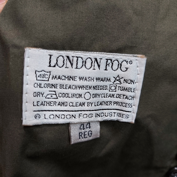 4/$60 🥳 London Fog olive coat with lining Size 44 - Picture 7 of 13